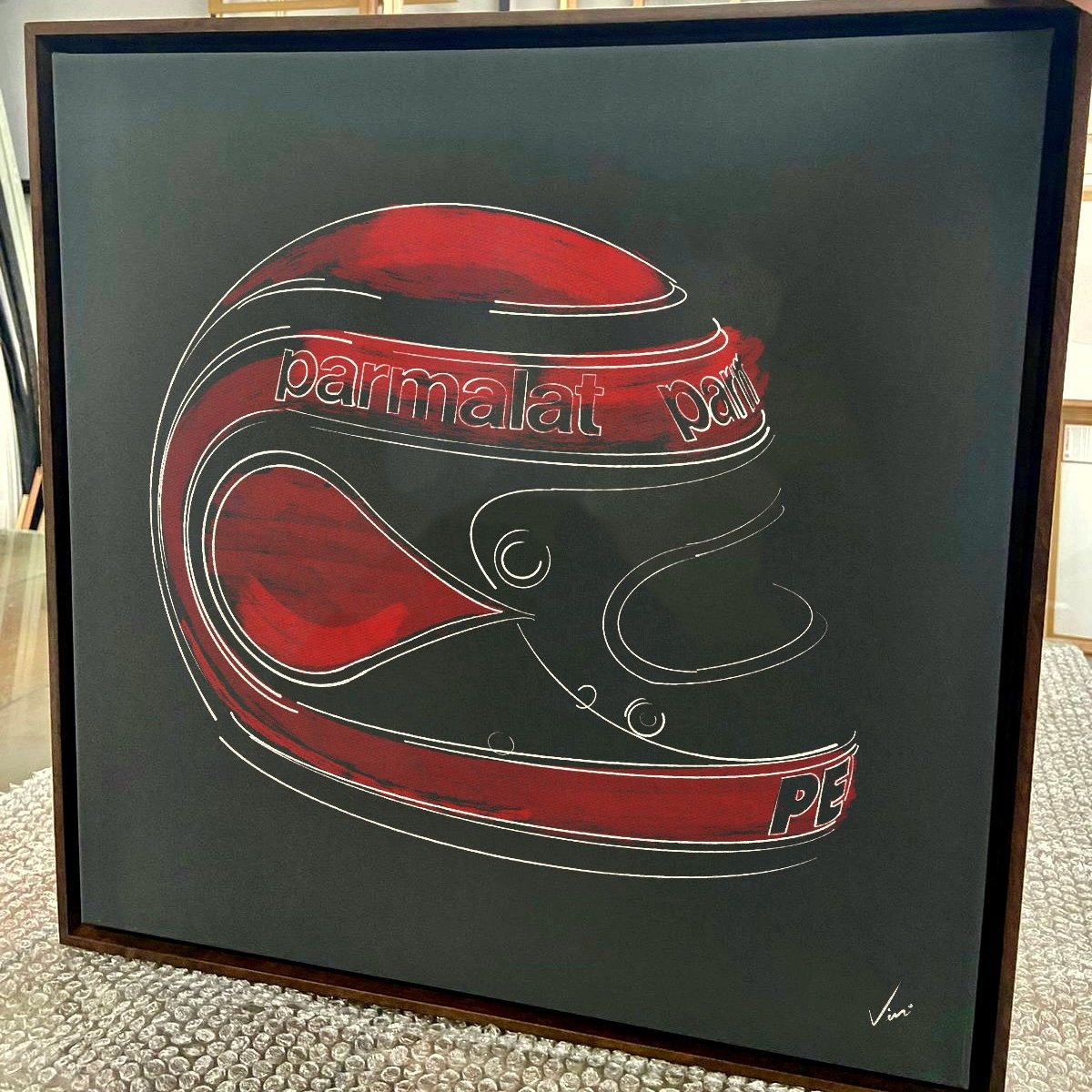 Capacete Nelson Piquet — arte automotiva de Vinícius S. Carvalho